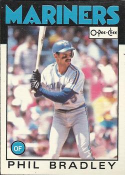 1986 O-Pee-Chee Baseball Cards 305     Phil Bradley